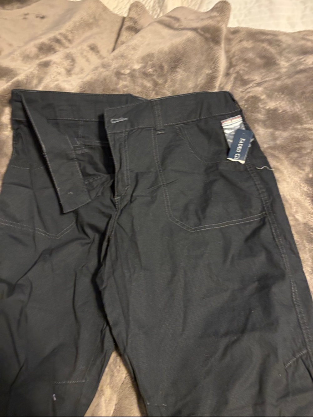 Faded Glory Womens’s  Black Drawstring  Capri Cargo Pants size 14 NWT - Picture 4 of 6